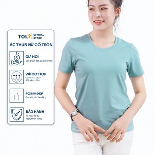 Áo thun trơn nữ cổ tròn TOLI 16 màu Form vừa dáng suông, vải cotton 4 chiều mềm mịn - BSB27