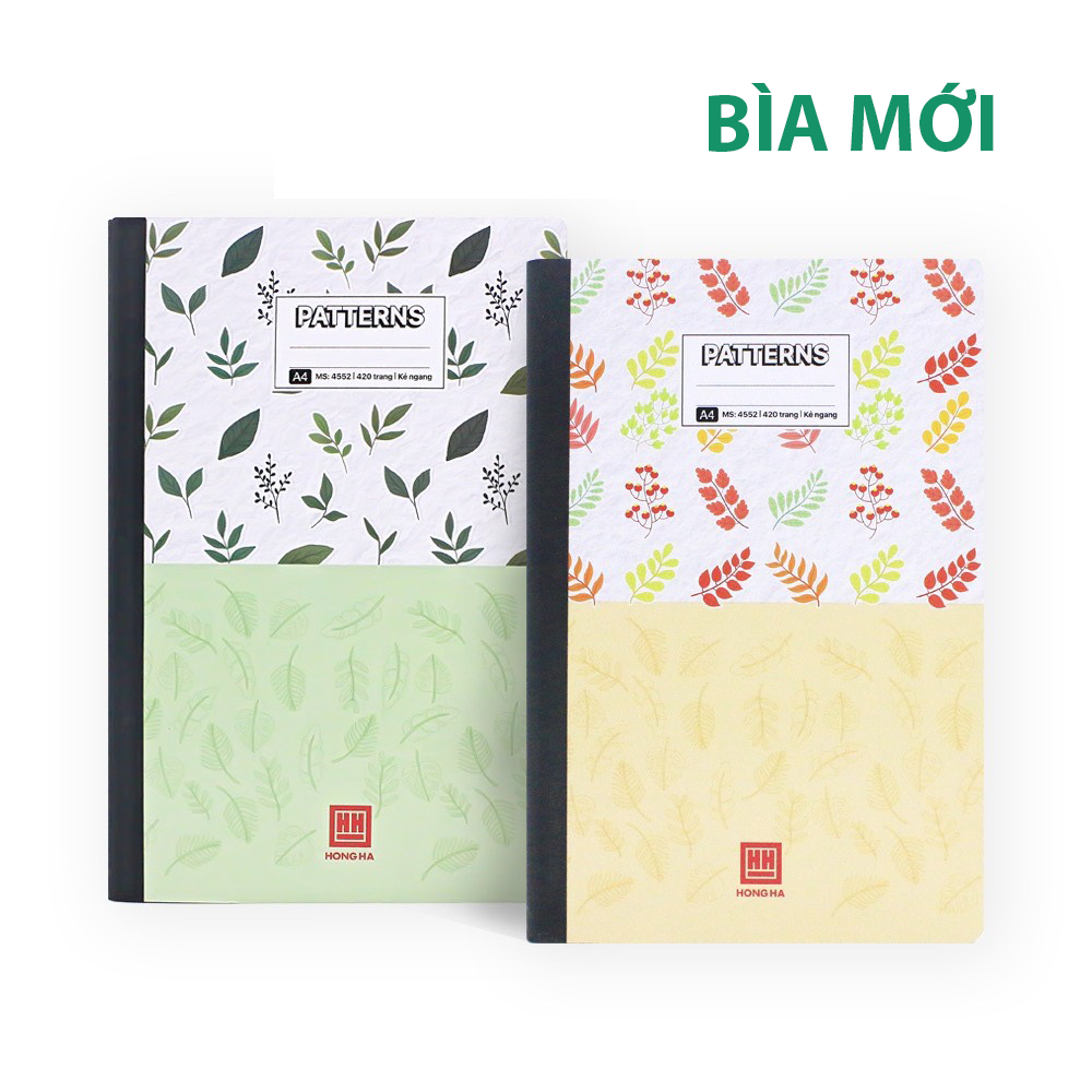 Sổ kẻ ngang 420 trang Patterns Hồng Hà 4552.