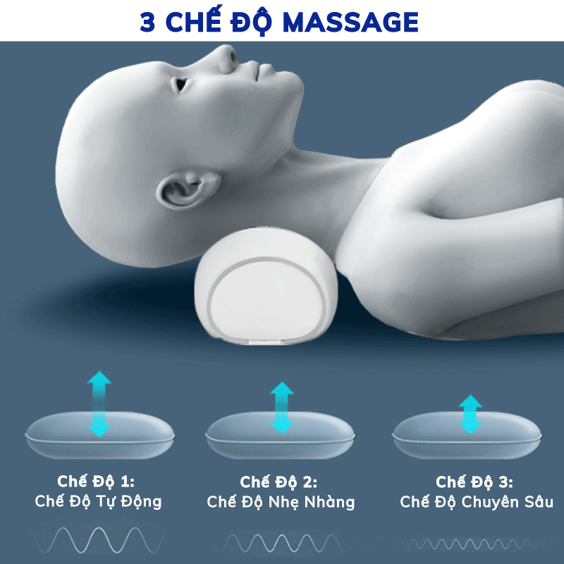 Gối Massage Cổ Vai Gáy MUSELOVE 3D Hồng Ngoại Đảo Chiều, Máy Mát Xa Đa Năng Giảm Đau Nhức Toàn Thân