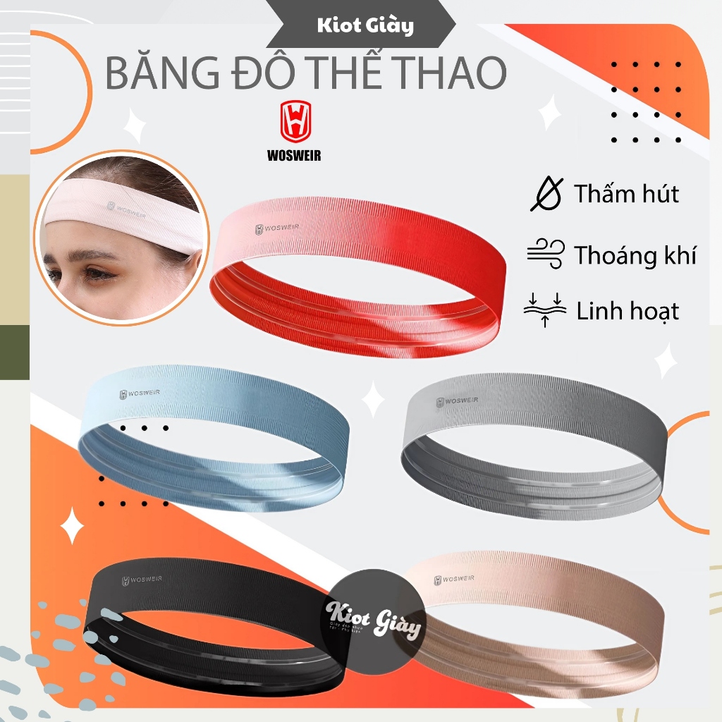 Băng đô thể thao nam nữ - Băng đô đeo trán chặn mồ hôi - Pickleball, Yoga, chạy bộ, thể dục