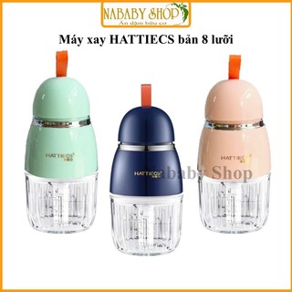 [phiên bản đặt biệt] Máy xay đa năng cầm tay siêu mịn nội điạ cho bé ăn dặm Hattiecs bản 8 lưỡi