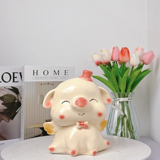  Heo đất thiên thần cánh tiên siêu xinh mẫu mới Heo đất trang trí  decor - Xưởng Lợn Đất HĐ26 
