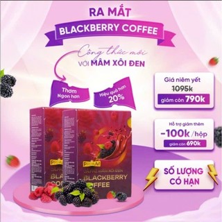 Cà phê mâm xôi đen giảm cân chính hãng - 1 hộp 15 gói
