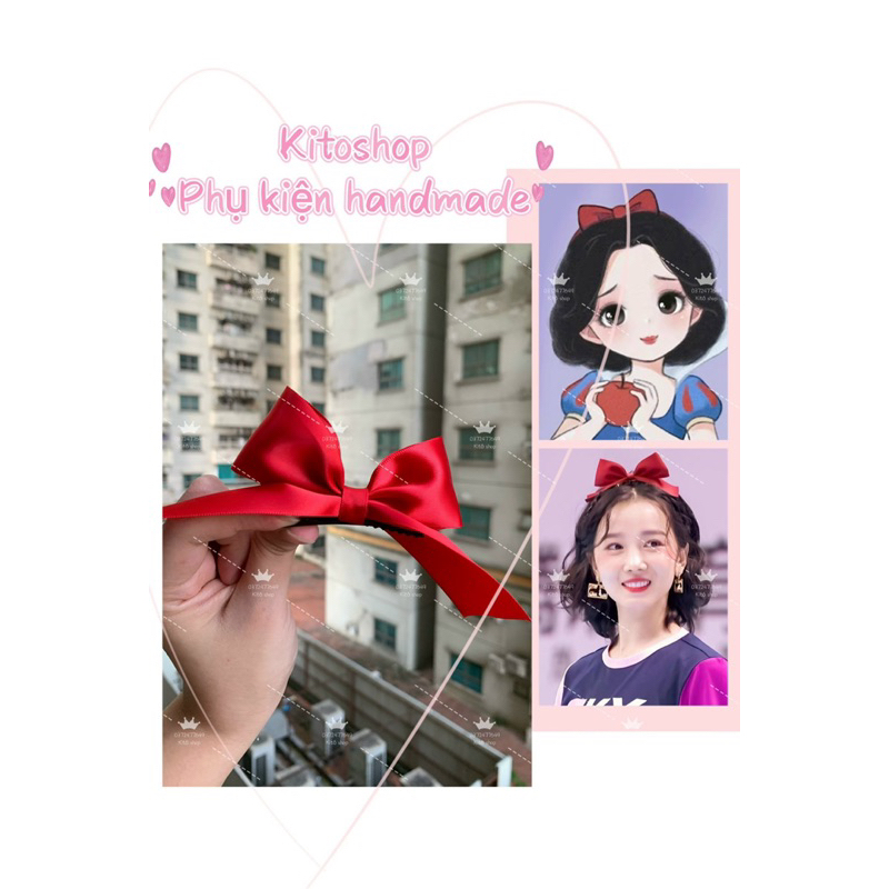 Kẹp tóc bạch tuyết handmade