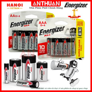 [Vỉ 12 viên] Pin Alkaline Energizer AA / AAA Tiểu, Đũa Pin Kiềm LR6 LR03 E91 E92 Chính Hãng Siêu Bền