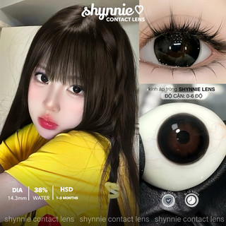 ✨(𝗚𝗜𝗔́ 𝟭 𝗖𝗔̣̆𝗣 - 𝗖𝗔̣̂𝗡 𝗧𝗨̛̀ 𝟬-𝟲 Đ𝗢̣̂)- Lens BLACK 14.3MM GIÃN VỪA mang đi học đi chơi - kính áp tròng SHYNNIE LENS 🐰