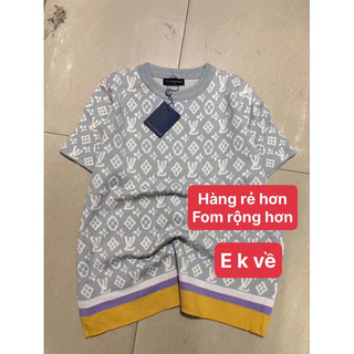 ( SẴN ) Áo len L.V xanh full tag mác qc
