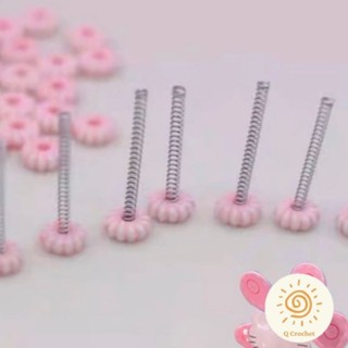 Set 10 lò xo kèm đế trang trí kẹp tóc, làm hoa lắc lư (kèm keo dán dưới đế)