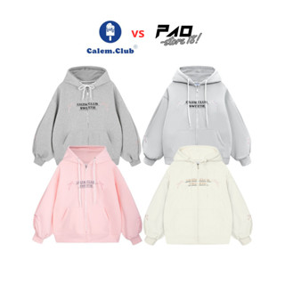 Calem Club - Áo khoác Hoodie zip nỉ thêu Nơ SWEETIE nón to có túi trong form rộng unisex PAO_STORE18