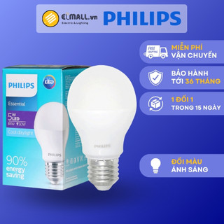 Bóng led bulb philips essential 5w, 7w, 9w, 11w, 13w đui e27 vn
