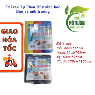 1 ký túi đựng rác, bao rác tự phân hủy sinh học  không nhám đủ màu đủ 4 size kích thước