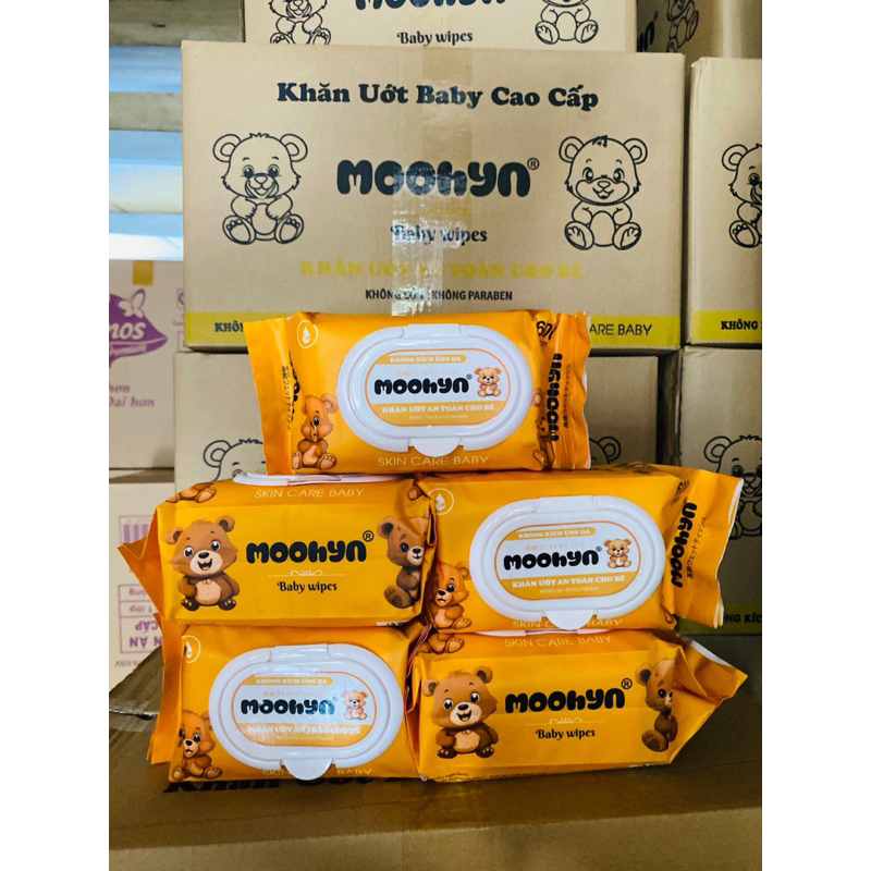 Hoả Tốc COMBO 10 gói Khăn ướt Moohyn 600G.