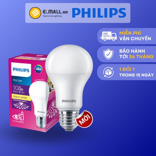 Bóng led bulb philips 4w, 6w, 8w, 10w, 12w mycare e27 1ct/12 9 apr chính hãng giá rẻ