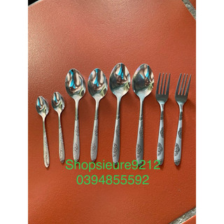 Thìa/dĩa inox cán dài cho bé và người lớn