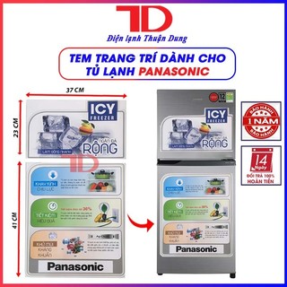 Tem dán tủ lạnh PANASONIC + tặng băng keo 2 mặt