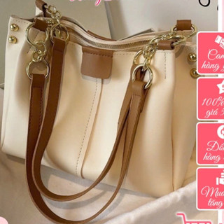 Túi xách nữ , túi văn phòng đi học đi làm đi chơi dây da pha xích túi ngăn rộng có khoá kéo miệng không rớt đồ - TDC291