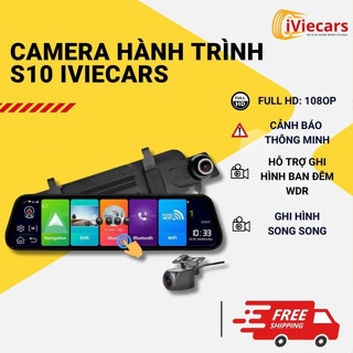 Camera hành trình ô tô, xe hơi S10 VietMap S2 bản quyền vĩnh viễn, phân giải FullHD có cảnh báo