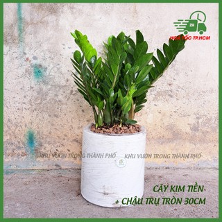 Chậu đá mài trụ tròn 30x30cm