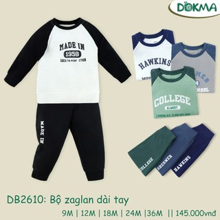Bộ dài tay cổ tròn Dokma DB2610 (9-36m)