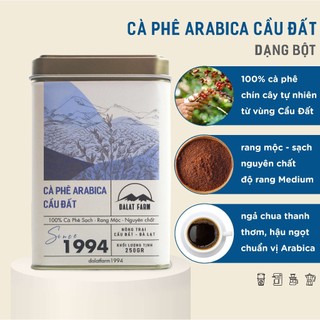 Cà Phê Arabica Cầu Đất Dalat Farm - Hộp 250Gr (Dạng bột)