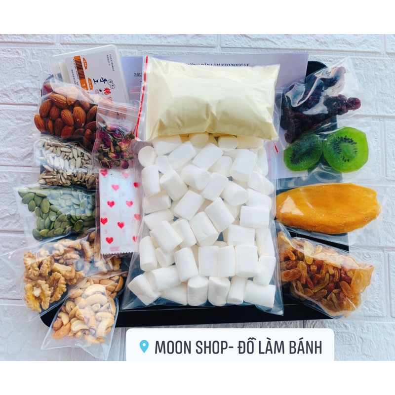 Set nguyên liệu làm kẹo Nougat( kẹo Hạnh phúc)