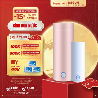 Bình đun nước mini MEGUN siêu tốc trong 5 phút, pha cà phê, pha trà, làm sữa nóng nhanh chóng, dung tích 400ml