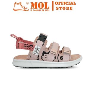 Sandal nữ Vento 3 quai ngang NB80Be màu hồng phấn