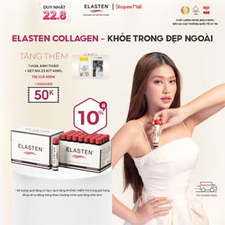 Bộ 2 Hộp Collagen Elasten Giúp Da Căng Mịn, Chống Lão Hóa, Tóc Chắc Khỏe - Collagen Số 1 Tại Đức 2 HỘP x 28 ỐNG x 25ML