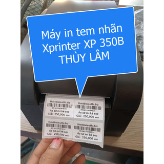 Máy in tem mã vạch Xprinter XP 350B in đơn Shopee, in vận đơn các bên giao hàng. Máy in nhiệt khổ giấy A7
