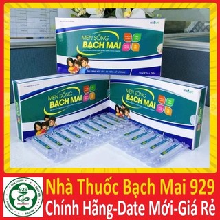 Men bạch mai, Men sống bạch mai mẫu mới, Hàng chính hãng nguyên tem CP, Date mới nhất - Hộp 20 ống