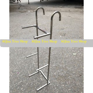 Giá móc treo 3 tầng trồng cây ban công bằng inox (chưa bao gồm chậu)