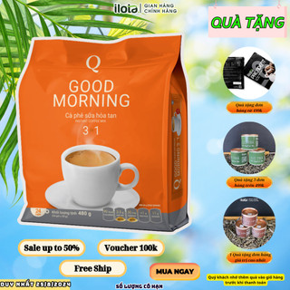 Combo 5 bịch cà phê sữa uống liền hoà tan goodmorning trần quang