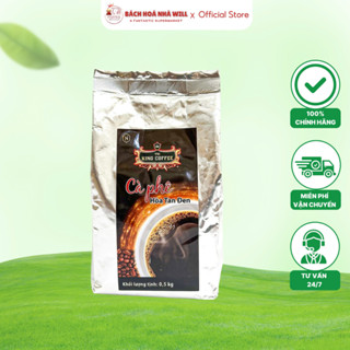  Cà Phê Hoà Tan Đen King Coffee  Được Chiết Xuất Từ Những Hạt Cà Phê Arabica & Robusta Chọn Lọc Túi 500g 
