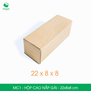 Mc1 - 22x8x8 cm - combo 50 hộp carton cao - hộp gói hàng, hộp quà, hộp mỹ phẩm, hộp nước hoa