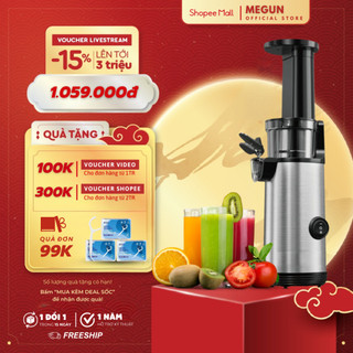 Máy Ép Chậm MEGUN Máy Ép Trái Cây Chậm Mini Dễ Dàng Tháo Lắp, Siêu Khỏe,Siêu Bền