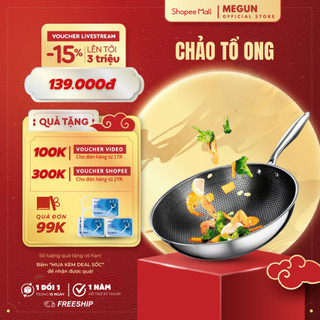 Chảo Chống Dính Sâu Lòng Vân Đá Tổ Ong GODWELL Dùng Được Cho Mọi Loại Bếp Chất Liệu Inox 3 Lớp Cao Cấp chính hãng