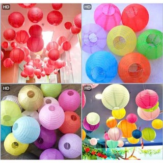 Đèn lồng vải 40cm/30cm/25cm/ 20cm - đèn lồng chống nước treo ngoài trời loại cao cấp