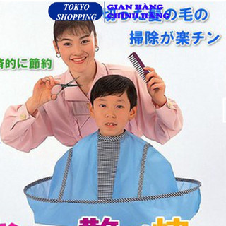 Áo choàng cắt tóc có khay hứng Hàng Nhật Chính Hãng