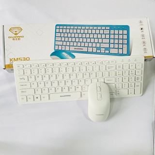 [Xả kho] Combo Phím Chuột Không Dây 2.4Ghz DIVIPARD Siêu Mỏng KM530 (Màu trằng)