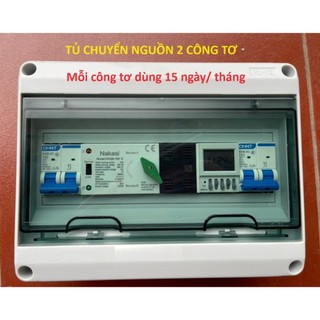TỦ CHUYỂN NGUỒN TỰ ĐỘNG ATS 2P 100A - Tự động chuyển nguồn 2 công tơ mỗi cái dùng 15 ngày một tháng