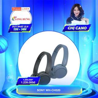 Tai nghe chụp tai Bluetooth Sony WH-CH520 - Hàng chính hãng