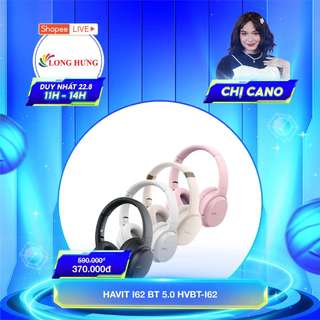 Tai nghe chụp tai Bluetooth Havit i62 BT 5.0 HVBT-I62 - Hàng chính hãng - Âm thanh tuyệt hảo, Dung lượng pin: 400mAh