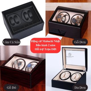 Hộp xoay đồng hồ cơ với 4 xoay và 6 ngăn trưng bày
