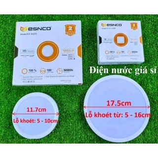  Đèn Led Âm Trần Tròn 8W 15W ESNCO Sáng Trắng Có Tăng Đưa Điều Chỉnh Kích Thước Khớp Lỗ Khoét 