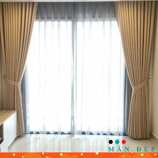 Rèm cửa màu vàng be chống nắng tốt cho cửa sổ remcuaduha