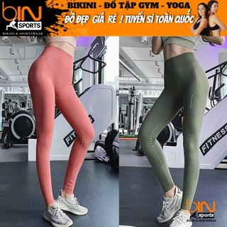 Quần dài nữ tập gym yoga aerobic thể thao NAQI lưng cao chất liệu thun dệt kim co dãn 4 chiều BINSPORTS Q079