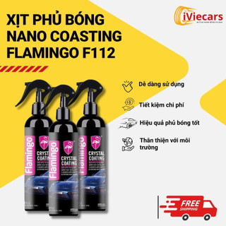 Chai xịt phủ bóng Nano ô tô Coating Hiệu Ứng Lá Sen Flamingo F112 250ml, xị phủ bóng nano xe hơi Phân Phối Chính Thức