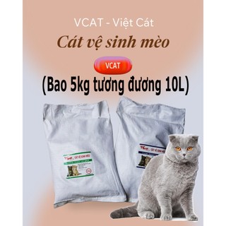 (Bao lớn 10L=5kg) VCAT CÁT VỆ SINH CHO MÈO Cát Than hoạt tính khử mùi