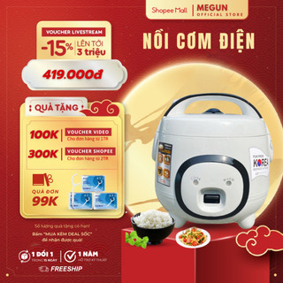 Nồi Cơm Điện Mini Đa Năng MEGUN Dung Tích 1,8L, Giữ Ấm Lâu Công Suất 700W, Chống Dính Cao Cấp