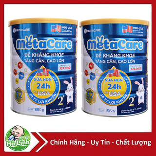 Combo 2 lon sữa bột metacare 0/1/2 850g